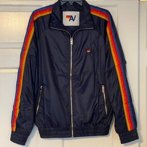 Aviator Nation Navy Men's L Large 4 Stripe Windbreaker Jacket